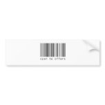Barcode - Open To Offers Bumper Stickers