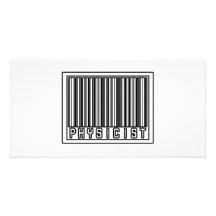Barcode Physicist Personalized Photo Card