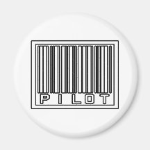 Barcode Pilot Refrigerator Magnets
