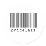 Barcode - Priceless Round Stickers