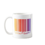 Barcode rainbow graphic mug