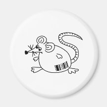 Barcode Rat Magnet