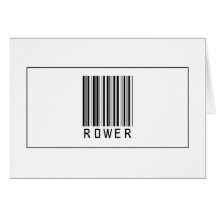 Barcode Rower Greeting Card