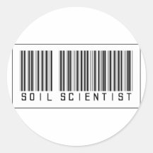 Barcode Soil Scientist Round Sticker