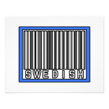 Barcode Swedish Custom Invitation