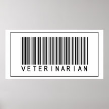 Barcode Veterinarian Posters