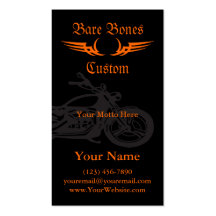 Bare Bones Custom Motorcycle Business Cards