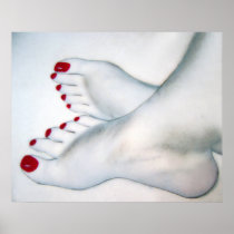 Bare Feet Drawing Foot Fetish Poster