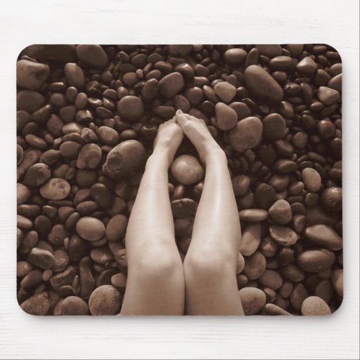 Bare Legs on the Smooth Rocks Mouse Pad