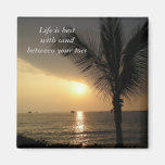Barefoot Beach Sand Refrigerator Magnet