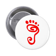 Barefoot Runner Pinback Button