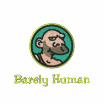 Barely Human Embroidered Polo Shirt