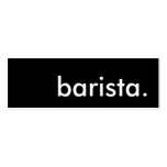 barista. business card template