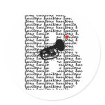 Baritone Letter B Round Stickers