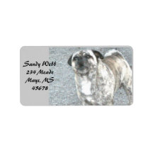 Barking Bull Dog Custom Address Label