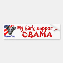 Barks support Obama Bumper Sticker