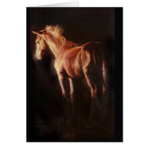 "BARN ABLAZE"  BY LONNI CLARKE GREETING CARD