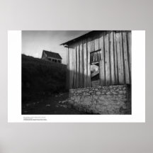 Barn and Stonework, March 1962 Print