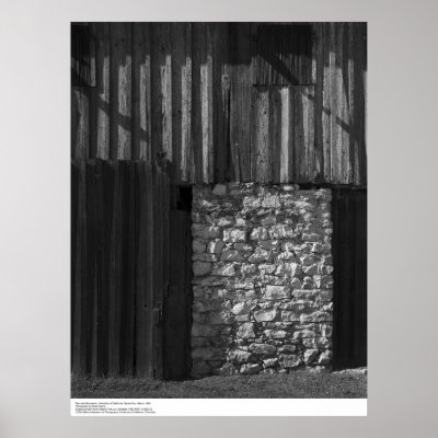 Barn and Stonework, UC Santa Cruz, March 1962 Print by ucrcmp