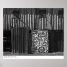 Barn and Stonework, UC Santa Cruz, March 1962 Print