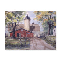 Barn at the end of the Driveway- postcard