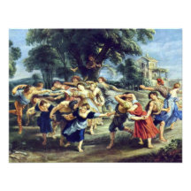 Barn Dance By Rubens Peter Paul (Best Quality) Personalized Announcements
