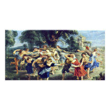 Barn Dance By Rubens Peter Paul (Best Quality) Picture Card