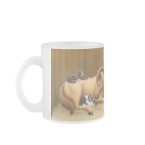 Barn Friends Frosted Glass Mug