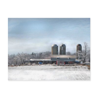 Barn in winter by Bebops