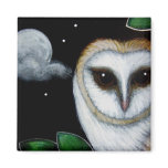 BARN OWL CLODY MOON Magnet