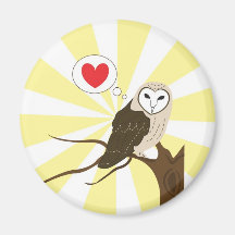 Barn Owl Magnet