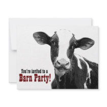 Barn Party - Country Style Get Together Custom Invitations