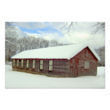 Barn snow photograph