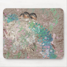 Barn Swallow Fantasy - Birds in a nest Mousepad