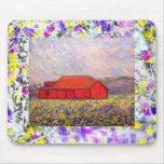 barn with irises drip mousepads
