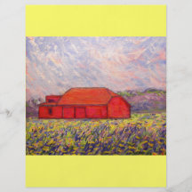 barn with irises flyers