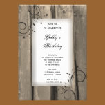 Barn Wood Country Birthday Party Invitation invitations