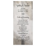Barn Wood Country Wedding Program rack cards