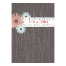 Barn Wood Inspired Baby Shower Invitation