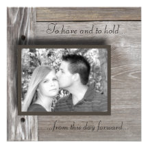 Barn wood Lt wedding invitation