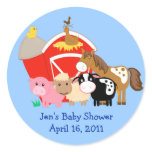 BARN YARD Baby Shower or Birthday Favour Stickers