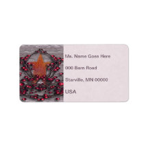 Barnboards Rusted Star Custom Address Labels