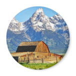 Barns Grand Tetons Mountains magnets