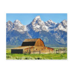 Barns Grand Tetons Mountains Postcards