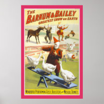 Barnum 1900 et rose de cerise de toile de cirque d affiches