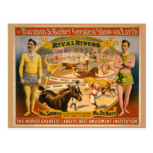 Barnum & Bailey Circus Poster Postcard