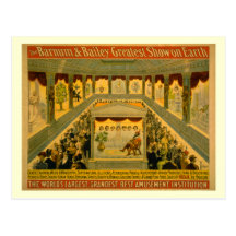 Barnum et affiche de cirque de Bailey Cartes Postales