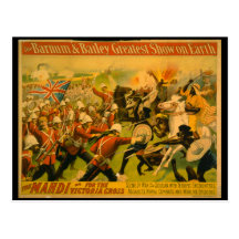 Barnum et affiche de cirque de Bailey Cartes Postales