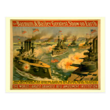 Barnum et affiche de cirque de Bailey Cartes Postales