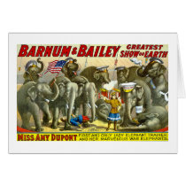 Barnum et Bailey - éléphants cartes